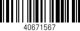 Código de barras (EAN, GTIN, SKU, ISBN): '40671567'