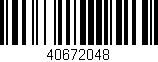 Código de barras (EAN, GTIN, SKU, ISBN): '40672048'