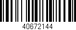 Código de barras (EAN, GTIN, SKU, ISBN): '40672144'