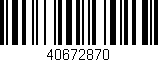 Código de barras (EAN, GTIN, SKU, ISBN): '40672870'