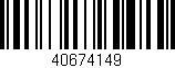Código de barras (EAN, GTIN, SKU, ISBN): '40674149'