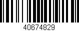 Código de barras (EAN, GTIN, SKU, ISBN): '40674829'