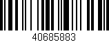 Código de barras (EAN, GTIN, SKU, ISBN): '40685883'