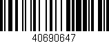 Código de barras (EAN, GTIN, SKU, ISBN): '40690647'