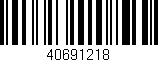 Código de barras (EAN, GTIN, SKU, ISBN): '40691218'