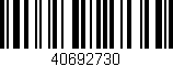 Código de barras (EAN, GTIN, SKU, ISBN): '40692730'