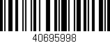 Código de barras (EAN, GTIN, SKU, ISBN): '40695998'