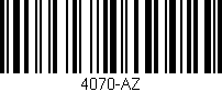 Código de barras (EAN, GTIN, SKU, ISBN): '4070-AZ'