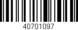 Código de barras (EAN, GTIN, SKU, ISBN): '40701097'