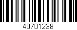 Código de barras (EAN, GTIN, SKU, ISBN): '40701238'