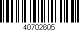 Código de barras (EAN, GTIN, SKU, ISBN): '40702605'