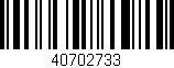 Código de barras (EAN, GTIN, SKU, ISBN): '40702733'