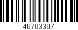 Código de barras (EAN, GTIN, SKU, ISBN): '40703307'