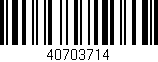 Código de barras (EAN, GTIN, SKU, ISBN): '40703714'