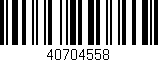 Código de barras (EAN, GTIN, SKU, ISBN): '40704558'