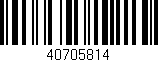 Código de barras (EAN, GTIN, SKU, ISBN): '40705814'