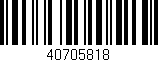 Código de barras (EAN, GTIN, SKU, ISBN): '40705818'