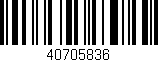 Código de barras (EAN, GTIN, SKU, ISBN): '40705836'