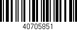 Código de barras (EAN, GTIN, SKU, ISBN): '40705851'