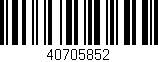 Código de barras (EAN, GTIN, SKU, ISBN): '40705852'