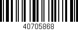 Código de barras (EAN, GTIN, SKU, ISBN): '40705868'