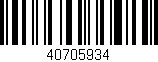 Código de barras (EAN, GTIN, SKU, ISBN): '40705934'