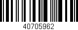 Código de barras (EAN, GTIN, SKU, ISBN): '40705962'