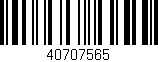 Código de barras (EAN, GTIN, SKU, ISBN): '40707565'