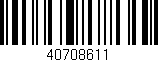 Código de barras (EAN, GTIN, SKU, ISBN): '40708611'
