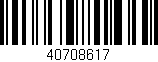 Código de barras (EAN, GTIN, SKU, ISBN): '40708617'