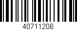 Código de barras (EAN, GTIN, SKU, ISBN): '40711206'