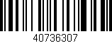 Código de barras (EAN, GTIN, SKU, ISBN): '40736307'