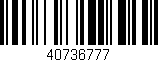 Código de barras (EAN, GTIN, SKU, ISBN): '40736777'