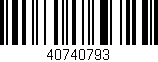 Código de barras (EAN, GTIN, SKU, ISBN): '40740793'