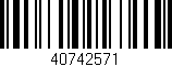 Código de barras (EAN, GTIN, SKU, ISBN): '40742571'