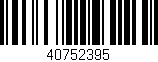 Código de barras (EAN, GTIN, SKU, ISBN): '40752395'