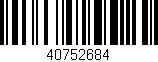 Código de barras (EAN, GTIN, SKU, ISBN): '40752684'