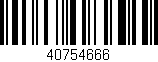 Código de barras (EAN, GTIN, SKU, ISBN): '40754666'