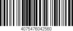 Código de barras (EAN, GTIN, SKU, ISBN): '4075476042560'