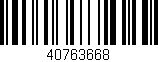 Código de barras (EAN, GTIN, SKU, ISBN): '40763668'