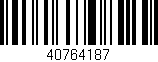 Código de barras (EAN, GTIN, SKU, ISBN): '40764187'
