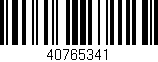 Código de barras (EAN, GTIN, SKU, ISBN): '40765341'