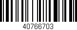 Código de barras (EAN, GTIN, SKU, ISBN): '40766703'