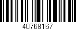Código de barras (EAN, GTIN, SKU, ISBN): '40768167'