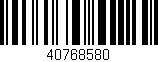 Código de barras (EAN, GTIN, SKU, ISBN): '40768580'