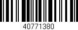 Código de barras (EAN, GTIN, SKU, ISBN): '40771380'