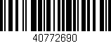 Código de barras (EAN, GTIN, SKU, ISBN): '40772690'