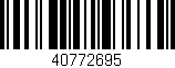 Código de barras (EAN, GTIN, SKU, ISBN): '40772695'