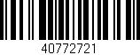 Código de barras (EAN, GTIN, SKU, ISBN): '40772721'