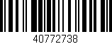 Código de barras (EAN, GTIN, SKU, ISBN): '40772738'